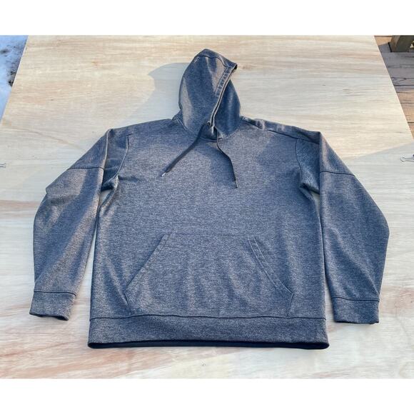 ADIDAS Hoodie Long Sleeve Pullover Drawstring Sweatshirt Men's Gray Size: Large - Picture 1 of 5